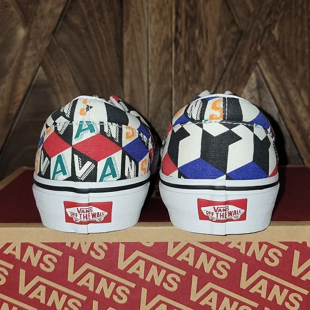 New VANS UA Era Checker Cube Multi / True White Mens 9 - Picture 7 of 11